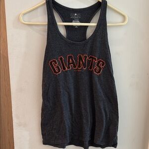 5th & Ocean Women's Giants Tank Top - Dark Gray and Orange